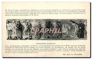 Bild des Verkufers fr Carte Postale Ancienne La chaise dieu Troisieme Panneau Danse macabre zum Verkauf von CPAPHIL