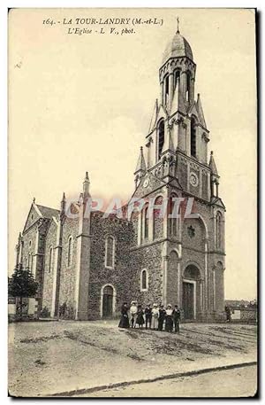 Carte Postale Ancienne La Tour Landry L'Eglise