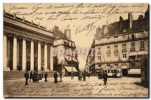 Bild des Verkufers fr Carte Postale Ancienne Nantes Le Thtre Tramway zum Verkauf von CPAPHIL