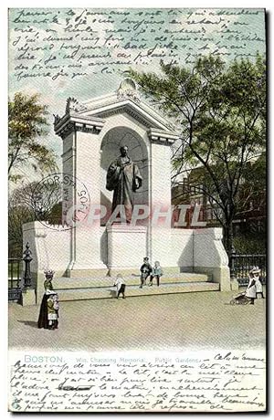 Seller image for Carte Postale Ancienne Boston Channing Memoria Public Gardens for sale by CPAPHIL