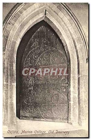 Carte Postale Ancienne Oxford Merion College Old Doorway