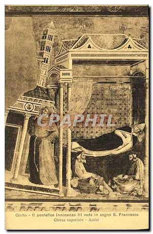 Bild des Verkufers fr Carte Postale Ancienne Francesco Assisi Giotto Pontefice Innocenzo Vede zum Verkauf von CPAPHIL