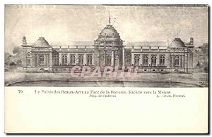 Carte Postale Ancienne Le Palais des Beaux Arts au Parc de la Boverie Façade vers la Meuse