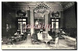 Bild des Verkufers fr Carte Postale Ancienne Vichy Le Casino Salon de Correspondance zum Verkauf von CPAPHIL