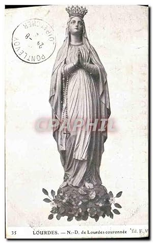 Image du vendeur pour Carte Postale Ancienne Lourdes N D de Lourdes Couronnee mis en vente par CPAPHIL