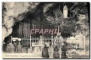 Carte Postale Ancienne Lourdes La Grotte de Massabielle