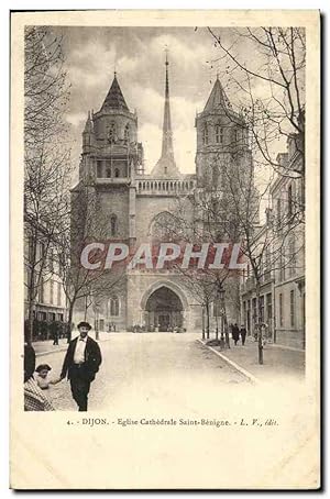 Carte Postale Ancienne Dijon Eglise Cathédrale Saint Benigne