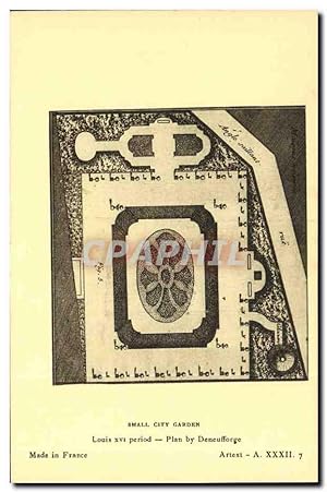 Image du vendeur pour Carte Postale Ancienne Small City Garden Louis XVI period Plan by Deneufforge mis en vente par CPAPHIL
