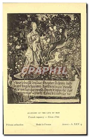 Image du vendeur pour Carte Postale Ancienne Allegory of the Life of Man French tapestry Circa Private collection mis en vente par CPAPHIL