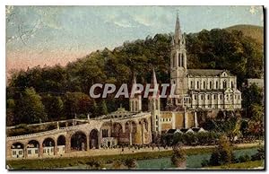 Seller image for Carte Postale Ancienne Lourdes La Basilique et le Calvaire for sale by CPAPHIL