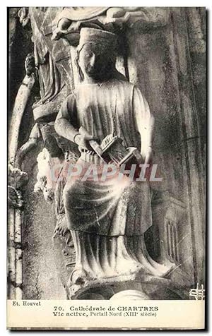 Image du vendeur pour Carte Postale Ancienne Chartres de Cathdrale Grammaire Portail Royal Xll e siecle mis en vente par CPAPHIL