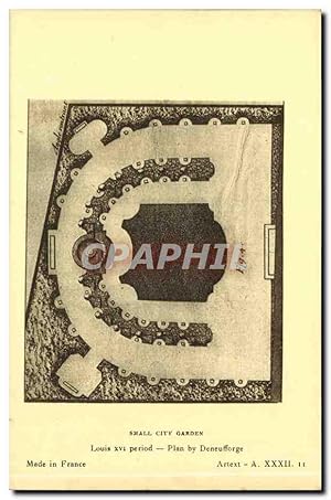 Image du vendeur pour Carte Postale Ancienne Small City Garden Louis XVI period Plan by Deneufforge mis en vente par CPAPHIL