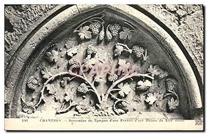 Image du vendeur pour Carte Postale Ancienne Chartres Decoration du Tympan d'une Feneire d'une Maison du Xlll e siecle mis en vente par CPAPHIL