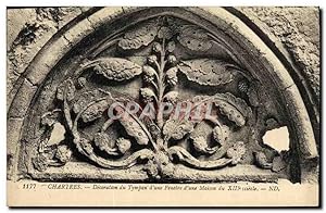 Image du vendeur pour Carte Postale Ancienne Cathdrale de Chartres Decoration du Tympan d'Une Fenetre du 13eme mis en vente par CPAPHIL