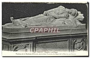 Seller image for Carte Postale Ancienne Dreux Chapelle Saint Louis Tombeau de la duchesse d'Alencon morte dans l'incendie du Bazar de la Charite for sale by CPAPHIL