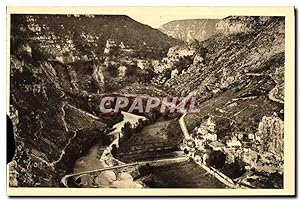 Bild des Verkufers fr Carte Postale Ancienne Gorges du Tarn Le Village de la Malene zum Verkauf von CPAPHIL