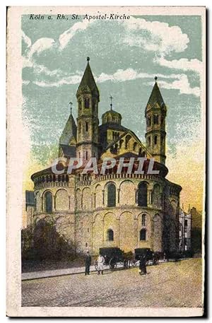 Bild des Verkufers fr Carte Postale Ancienne Koln Rh St Apostel Kirche zum Verkauf von CPAPHIL