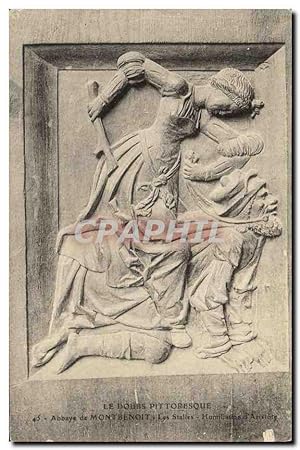 Seller image for Carte Postale Ancienne Montbenot Abbaye Les Stalles Humiliation d'Aristote for sale by CPAPHIL