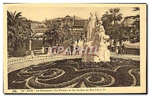 Seller image for Carte Postale Ancienne Nice Le Monument La Poesie et les Jardins du Roi Albert 1er for sale by CPAPHIL
