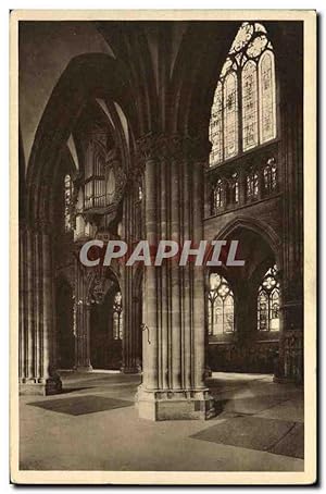 Bild des Verkufers fr Carte Postale Ancienne Strasbourg Munster Inneres mit Orgel zum Verkauf von CPAPHIL