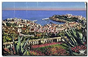Carte Postale Ancienne Monaco vue prise de la Turbie