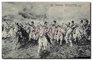 Carte Postale Ancienne Waterloo Charge ecossaise Militaria