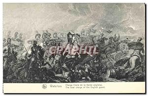 Carte Postale Ancienne Waterloo Charge Finale de la Garde Anglaise