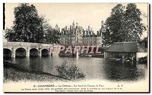 Bild des Verkufers fr Carte Postale Ancienne Chteau de Chambord Au Bord du Cosson le Pont zum Verkauf von CPAPHIL