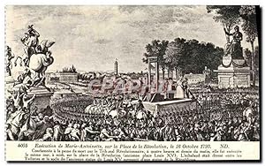 Image du vendeur pour Carte Postale Ancienne Revolution franaise Execution de Marie Antoinette sur la Place de la Revolution le 16 Octobre 1793 mis en vente par CPAPHIL