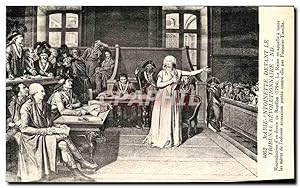 Immagine del venditore per Carte Postale Ancienne Revolution franaise Marie Antoinette Devant le Tribunal Revolutionnaire venduto da CPAPHIL