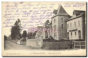 Carte Postale Ancienne Sourdeval la Barre Avenue de la Gare