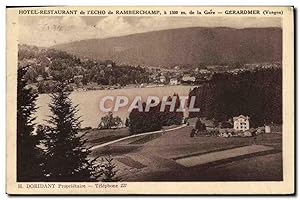 Seller image for Carte Postale Ancienne Gerardmer Htel restaurant de l'echo de Rambercamp for sale by CPAPHIL