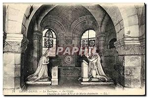 Image du vendeur pour Carte Postale Ancienne Saint Denis La Basilique La Crypte Chapelle de Louis XVI et de Marie Antoinette mis en vente par CPAPHIL
