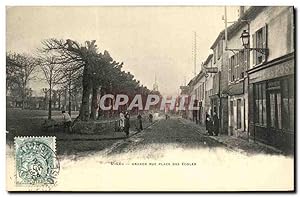 Carte Postale Ancienne Saint Leu Grande Rue Place Des Ecoles