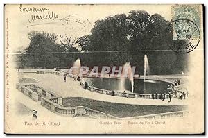 Carte Postale Ancienne Saint Cloud Grandes Eaux Bassin du Fer a cheval