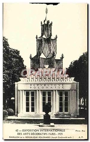 Seller image for Carte Postale Ancienne Exposition Internationale des Arts Decoratifs Paris 1925 Pavillon de la Republique Polonaise Pologne for sale by CPAPHIL