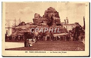 Bild des Verkufers fr Carte Postale Ancienne Parc Zoologique Le Rocher des Singes Zoo Paris zum Verkauf von CPAPHIL