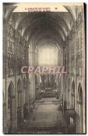 Carte Postale Ancienne St Denis L'Abbaye Intérieur de la Basilique