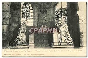Image du vendeur pour Carte Postale Ancienne Crypte de L'Abbaye de Saint Denis Tombeau de Louis XVI et de Marie Antoinette par Gaulle et Petitot mis en vente par CPAPHIL