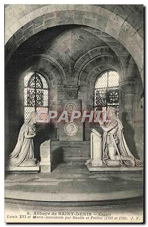 Image du vendeur pour Carte Postale Ancienne L'Abbaye De Saint Denis Crypte Louis XVI et Marie Antoinette par Gaulle et Petitot mis en vente par CPAPHIL