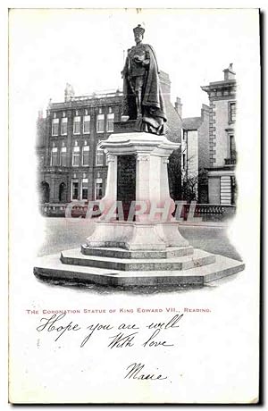 Carte Postale Ancienne The Coronation Statue of King Edward VII Reading