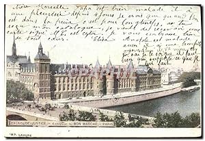 Bild des Verkufers fr Carte Postale Ancienne Paris Bon Marche Palais de justice zum Verkauf von CPAPHIL