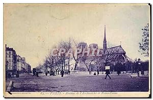 Imagen del vendedor de Carte Postale Ancienne Paris Avenue de l'Archeveche et Notre Dame a la venta por CPAPHIL