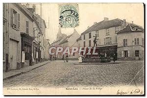 Carte Postale Ancienne Saint Leu Place de la Forge