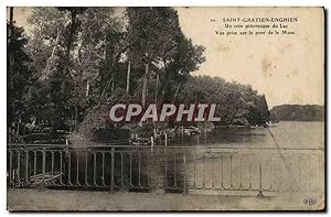 Carte Postale Ancienne Saint Gratien Enghin Un Coin Pittoresque du Lac vue prise sur le Pont de l...