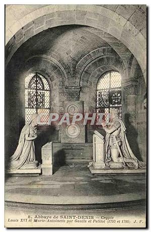 Image du vendeur pour Carte Postale Ancienne L'Abbaye de Saint Denis Crypte Louis XVI et Marie Antoinette par Gaulle et Petitot mis en vente par CPAPHIL