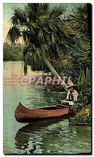 Carte Postale Ancienne Cuba Paisaje tropical