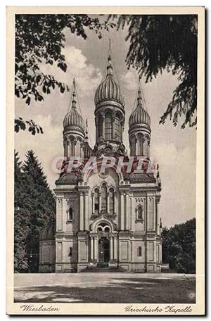 Bild des Verkufers fr Carte Postale Ancienne Wiesbaden Griechische Kapelle zum Verkauf von CPAPHIL