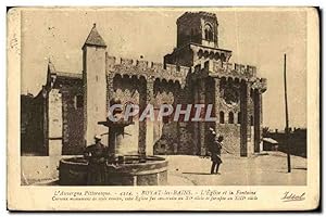 Image du vendeur pour Carte Postale Ancienne Royat les Bains L'glise et la fontaine mis en vente par CPAPHIL