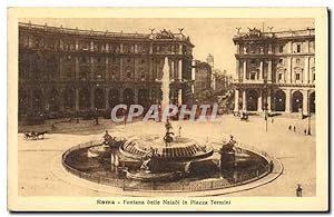 Bild des Verkufers fr Carte Postale Ancienne Roma Fontana delle Naiadi in Piazza Termini zum Verkauf von CPAPHIL